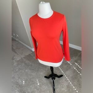 Talbots Brilliant Orange Pima Cotton Tee